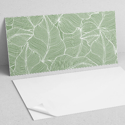 Rectangular wall panel Leaves in a wavy rhythm