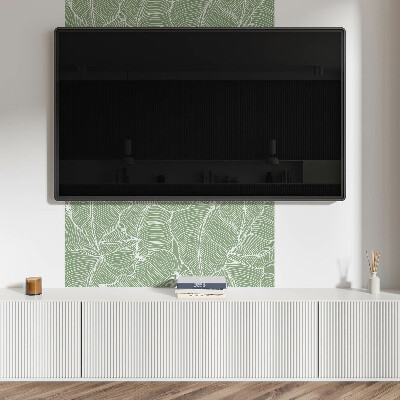 Rectangular wall panel Leaves in a wavy rhythm