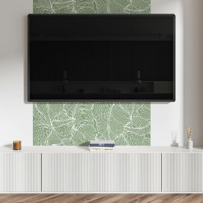 Rectangular wall panel Leaves in a wavy rhythm