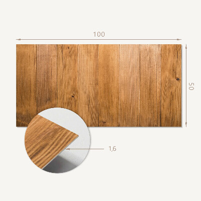 Rectangular wall panel Natural pattern of wooden boards