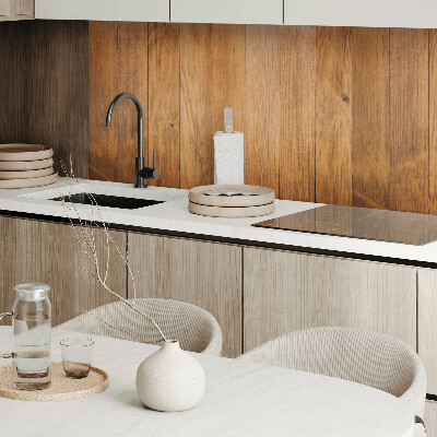 Rectangular wall panel Natural pattern of wooden boards