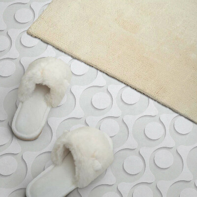 Rectangular decorative wall panel Waves with circles