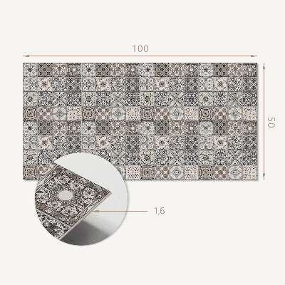 Rectangular wall panel Mosaic patterns