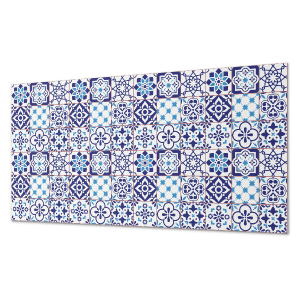 Rectangular bathroom wall panel Mosaic with floral details