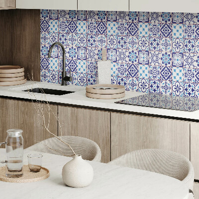 Rectangular bathroom wall panel Mosaic with floral details