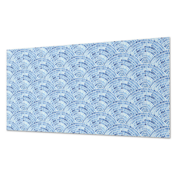 Rectangular wall panel Fan graphic motif