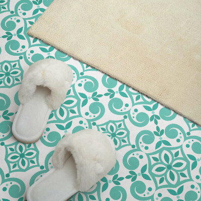 Rectangular wall panel Floral pattern with decorative details