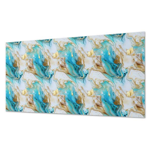 Rectangular bathroom wall panel Wavy abstract shapes