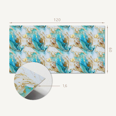 Rectangular bathroom wall panel Wavy abstract shapes