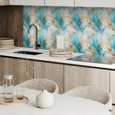 Rectangular bathroom wall panel Wavy abstract shapes