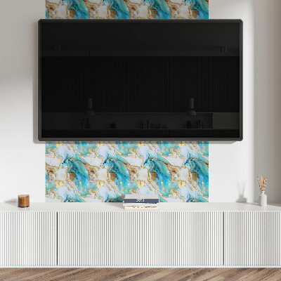 Rectangular bathroom wall panel Wavy abstract shapes