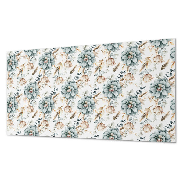 Rectangular wall panel Floral motif