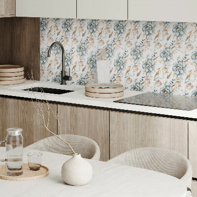 Rectangular wall panel Floral motif