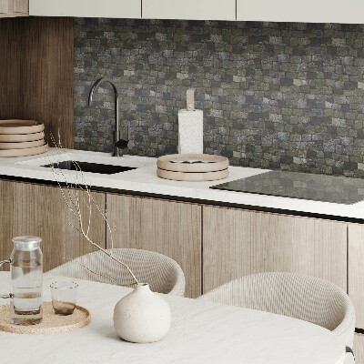 Rectangular wall panel Brick urban motif