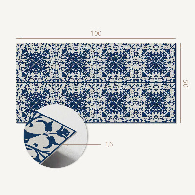 Rectangular bathroom wall panel Floral motif