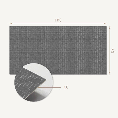 Rectangular wall panel Abstract line arrangement