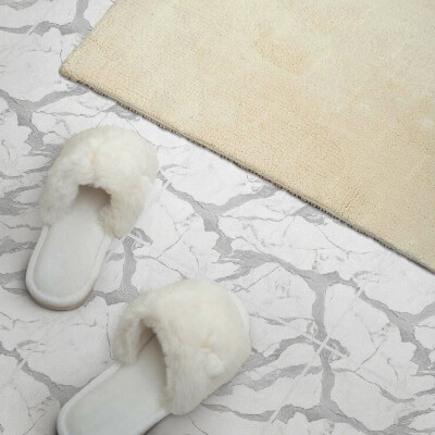 Rectangular bathroom wall panel Marble motif with delicate veins