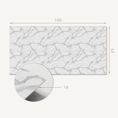 Rectangular bathroom wall panel Marble motif with delicate veins