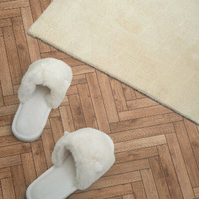 Rectangular wall panel Herringbone style board