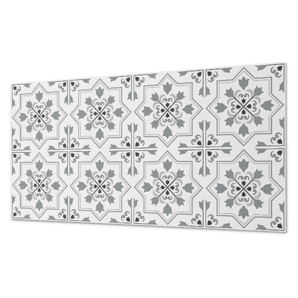 Rectangular bathroom wall panel Floral design in harmonious shades