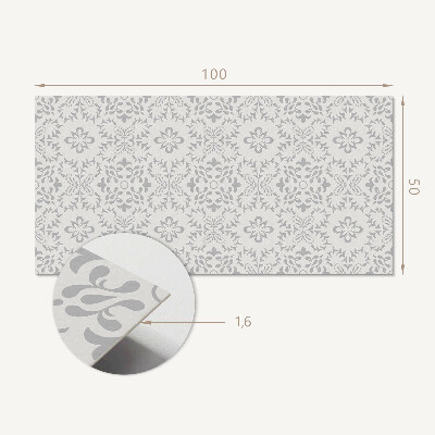 Rectangular wall panel Floral pattern with intricate details