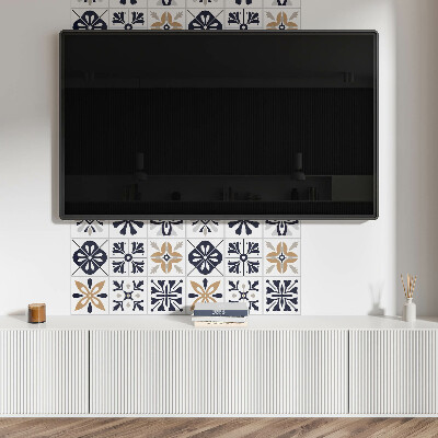 Rectangular wall panel Decorative tile motifs