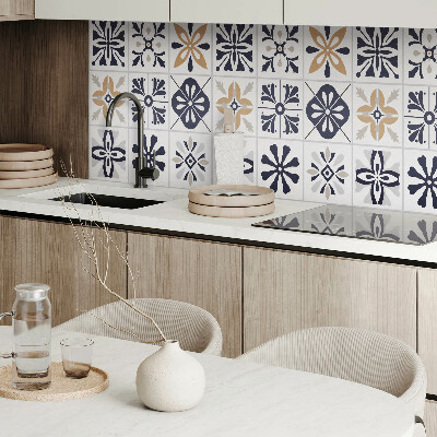 Rectangular wall panel Decorative tile motifs