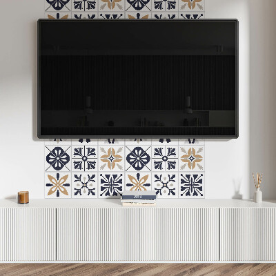 Rectangular wall panel Decorative tile motifs