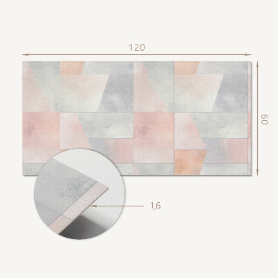 Rectangular wall panel Pastel geometry