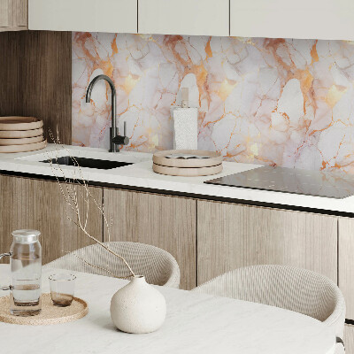 Rectangular bathroom wall panel Marble pattern with subtle veining