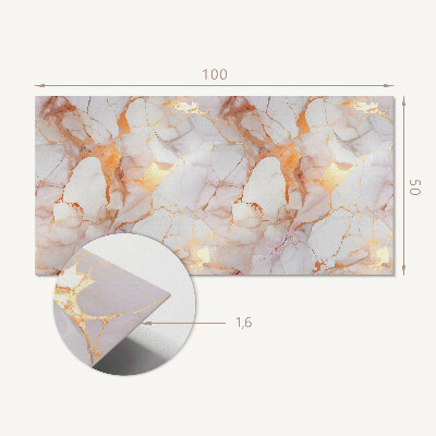 Rectangular bathroom wall panel Marble pattern with subtle veining