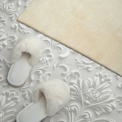 Rectangular bathroom wall panel Stylish embossed motif