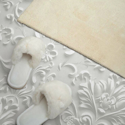 Rectangular bathroom wall panel Stylish embossed motif