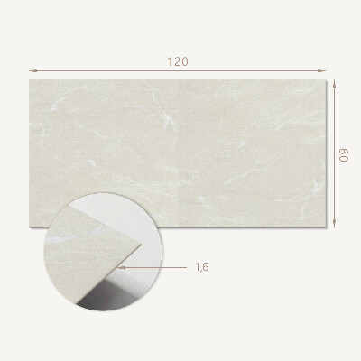 Rectangular wall panel Marble motif with subtle veins