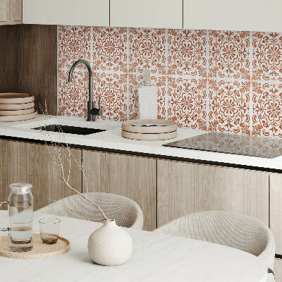 Rectangular bathroom wall panel Floral ornamental pattern