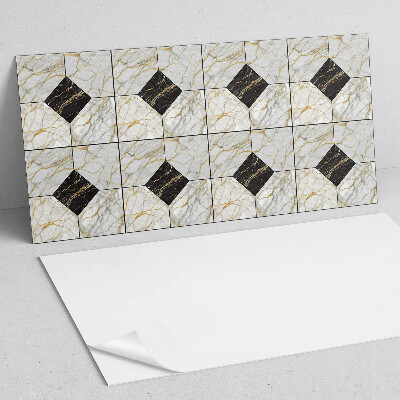 Rectangular decorative wall panel Stylish marble motif