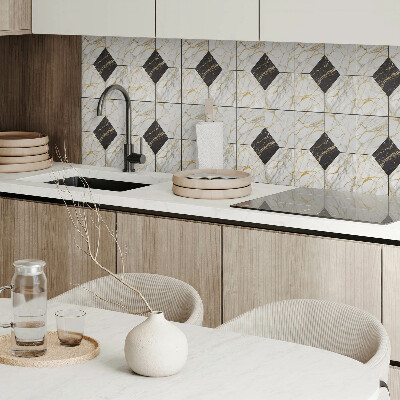 Rectangular decorative wall panel Stylish marble motif