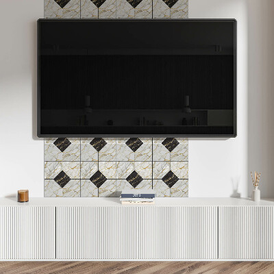 Rectangular decorative wall panel Stylish marble motif