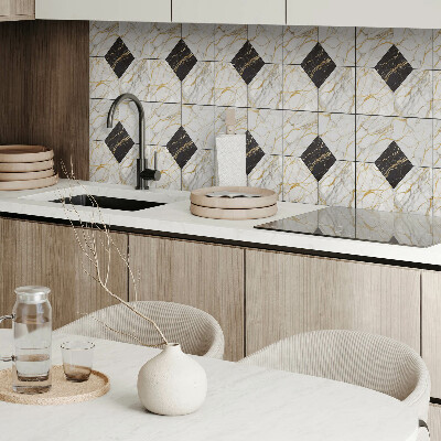 Rectangular decorative wall panel Stylish marble motif
