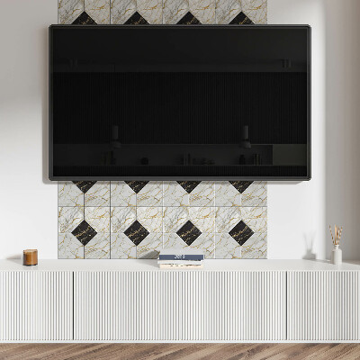 Rectangular decorative wall panel Stylish marble motif