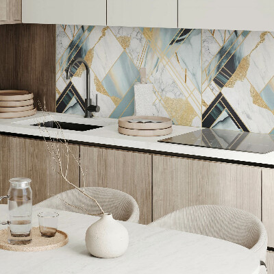 Rectangular bathroom wall panel Marble geometric shapes