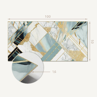Rectangular bathroom wall panel Marble geometric shapes