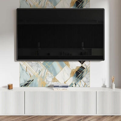 Rectangular bathroom wall panel Marble geometric shapes