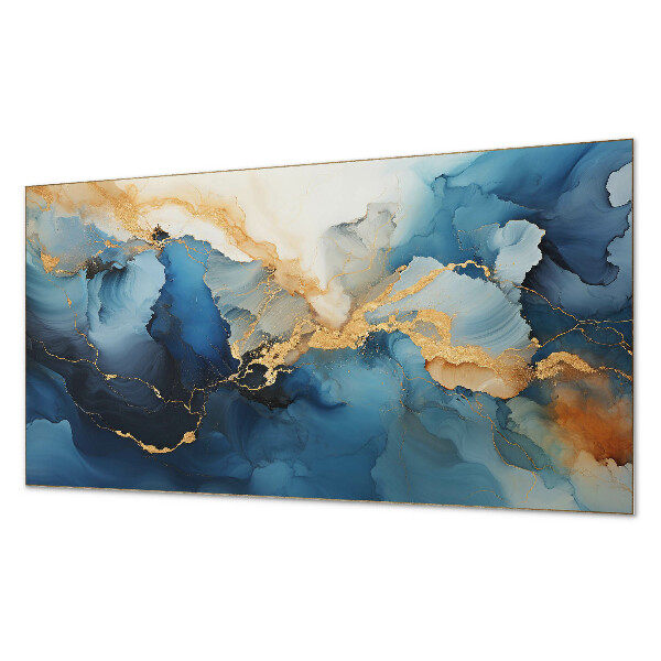 Rectangular bathroom wall panel Waves in an abstract style