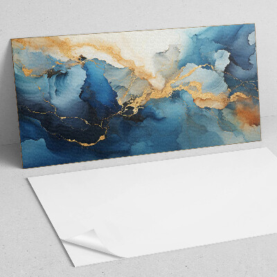 Rectangular bathroom wall panel Waves in an abstract style