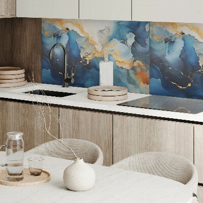 Rectangular bathroom wall panel Waves in an abstract style