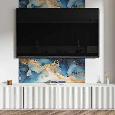 Rectangular bathroom wall panel Waves in an abstract style
