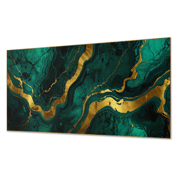 Rectangular bathroom wall panel Abstract waves in the structure