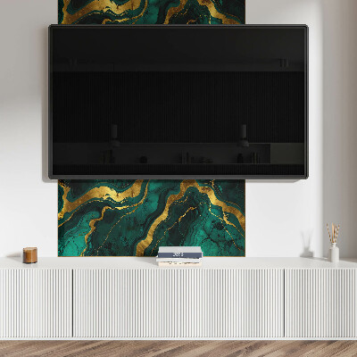 Rectangular bathroom wall panel Abstract waves in the structure