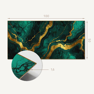 Rectangular bathroom wall panel Abstract waves in the structure